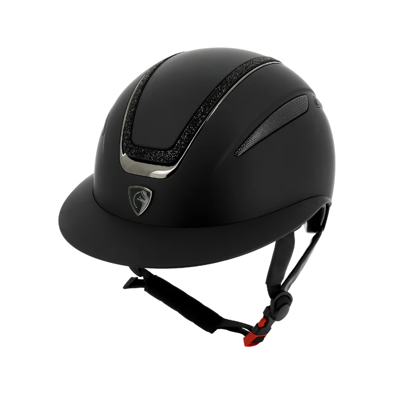 Equithème -Casque d'équitation Agris Noir lamé