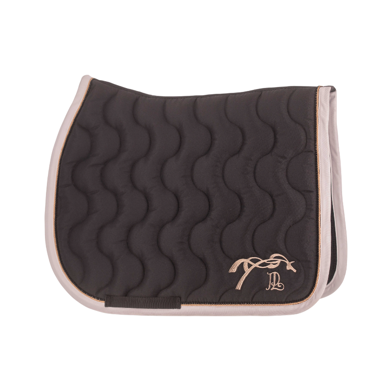 Pénélope - Tapis de selle Diamant noir/ blanc/ rose gold