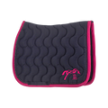 Pénélope - Tapis de selle Diamant marine/ fuschia