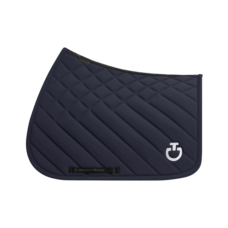 Cavalleria Toscana - Tapis de selle Diamonds and Lines marine