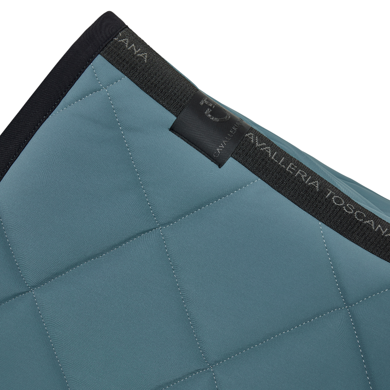 Cavalleria Toscana - Tapis de selle Diamond Quilted Jersey peacook green