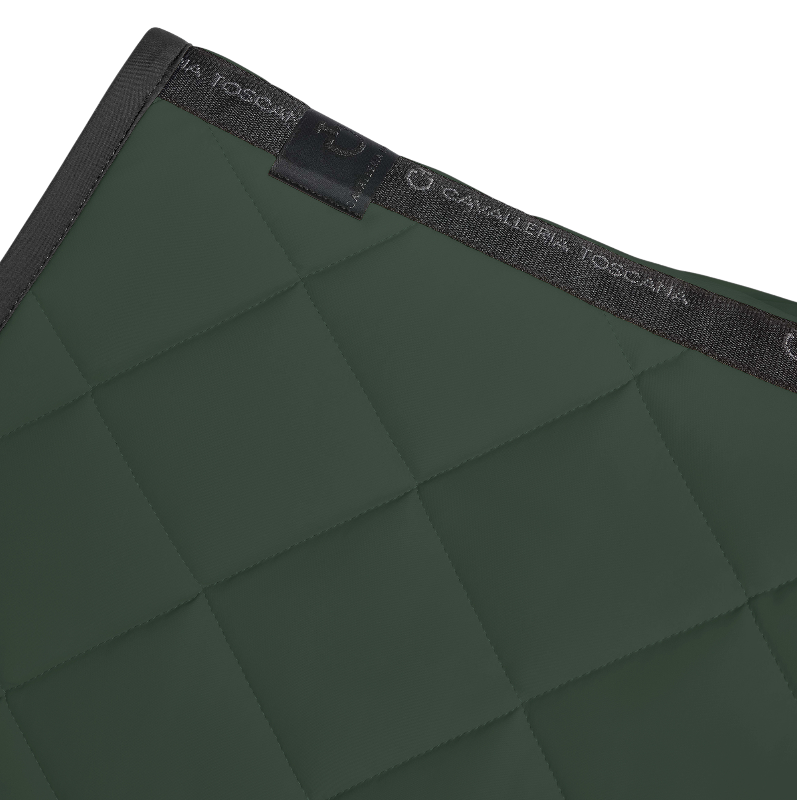 Cavalleria Toscana - Tapis de selle Diamond Quilted Jersey jungle green