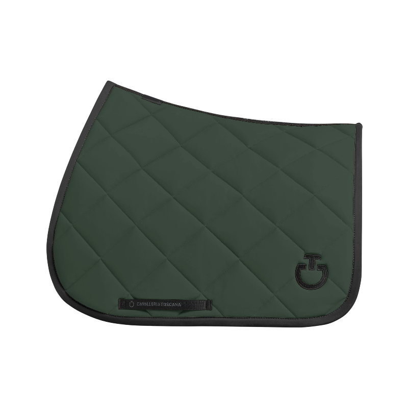 Cavalleria Toscana - Tapis de selle Diamond Quilted Jersey jungle green