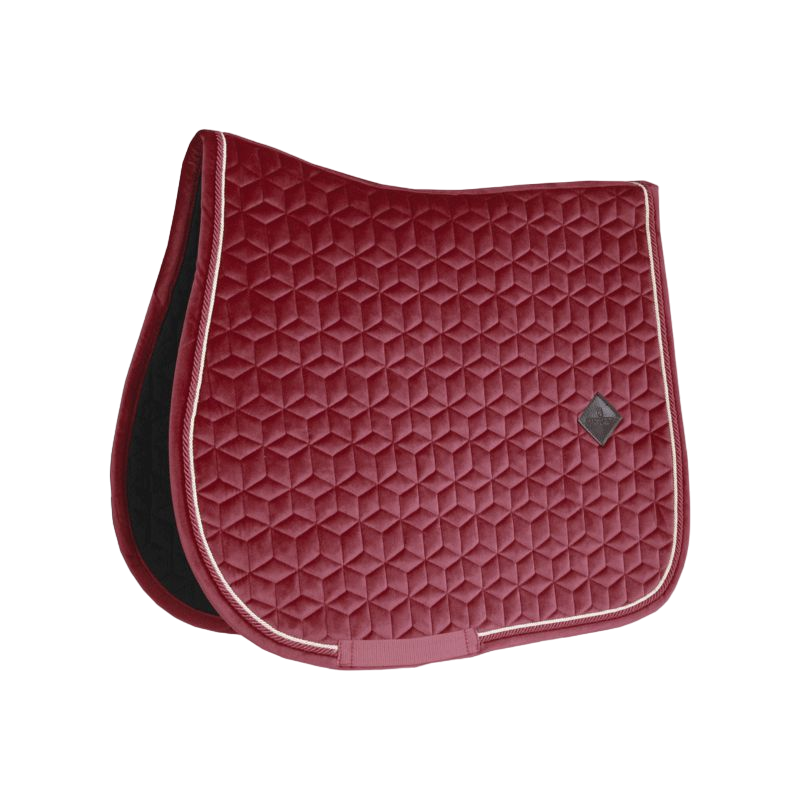 Kentucky Horsewear - Tapis de selle Velvet Jumping Bordeaux